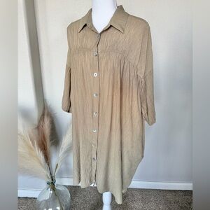 Elleborn - Ash Olivie Button-Up Shirt Dress